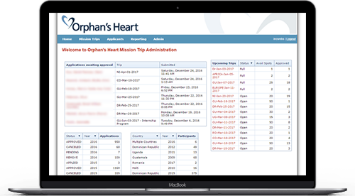 Orphan's Heart application built by Incwebs